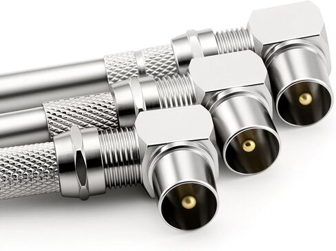 10PCS Coax Cable Connector Rg6 F-Type Twist-On 75 Ohm Rg6 Coaxial Adapters Coaxials Cable Quick Connector for Coax Cables, Wall Mounted TV, Wall Plates, Antenna, Splitter, Amplifier in Kuwait