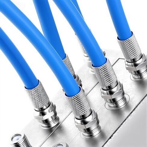 10PCS Coax Cable Connector Rg6 F-Type Twist-On 75 Ohm Rg6 Coaxial Adapters Coaxials Cable Quick Connector for Coax Cables, Wall Mounted TV, Wall Plates, Antenna, Splitter, Amplifier in Kuwait
