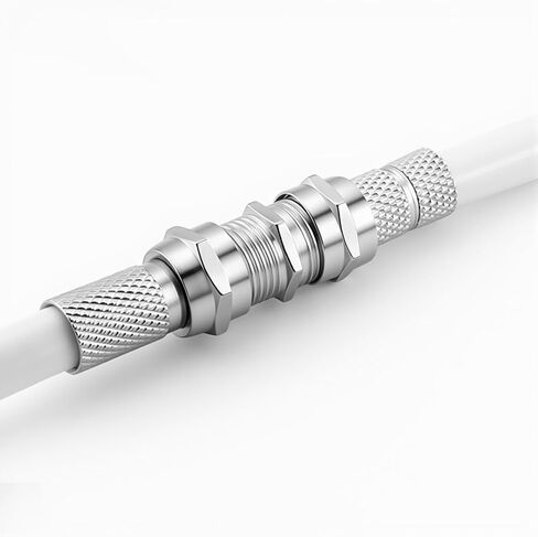 10PCS Coax Cable Connector Rg6 F-Type Twist-On 75 Ohm Rg6 Coaxial Adapters Coaxials Cable Quick Connector for Coax Cables, Wall Mounted TV, Wall Plates, Antenna, Splitter, Amplifier in Kuwait