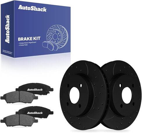Autoshack Front Brake Kit Replace for 2012-2019 Nissan Versa 2014-2019 Versa Note 2015-2019 Micra 1.6L FWD DISCRING BRAKE ROTORS مع منصات الفرامل السيرامية 10.2 "(260.0 مم) BRKPKG005230 in Saudi Arabia