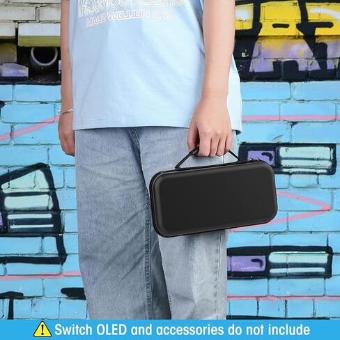 حقيبة حمل لجهاز Switch Gamepad، حقيبة منظمة للتبديل/تبديل OLED مع 8 خراطيش ألعاب وفتحة 6 أزرار وواقي شاشة، حقيبة تخزين EVA مضادة للخدش لحقيبة حمل الملحقات in Kuwait