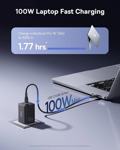 Baseus 100W USB C Charger Block، 3-Port Foldable PPS Wall Charger and Baseus Charging Station 120W، 6-in-1 USB-C PD Fast Charging Desktop Charger in Kuwait