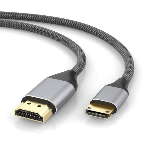 رجال الإنترنت! كابل HDMI صغير إلى HDMI 2.0، 4K 60 هرتز فائق الدقة، سلك مضفر ثنائي الاتجاه عالي السرعة 18 جيجابت في الثانية مع موصلات مطلية بالذهب، متوافق مع كاميرا الفيديو Raspberry Pi Tablet Projector، 6 أقدام in Kuwait