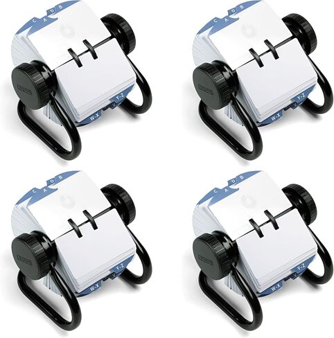 Rolodex 66704 Open Rotary Card File Holds 500 2-1/4 X 4 Cards Black in Saudi Arabia