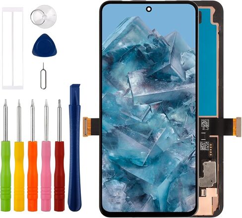 Duotipa New 6.7" OLED Display for Google Pixel 8 Pro 5G GC3VE,G1MNW LCD Touch Screen Digitizer Assembly Replacement with Technical Repair Tools Kit-Black Support Fingerprint in Kuwait
