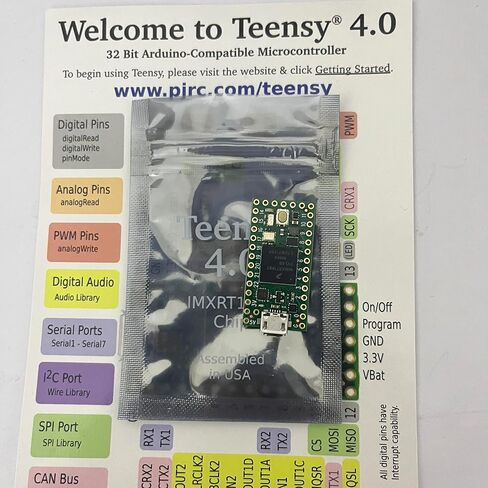 لوحة تطوير DEV-15583 Teensy 4.0 مع USB وإيثرنت عالي السرعة - وحدة تحكم دقيقة قوية ARM Cortex-M7 للصناع والهواة والمحترفين in Kuwait