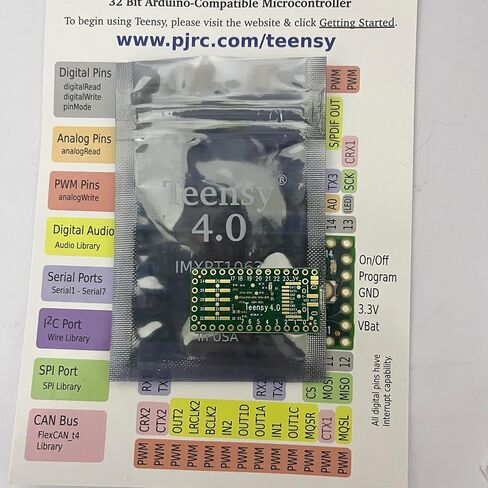لوحة تطوير DEV-15583 Teensy 4.0 مع USB وإيثرنت عالي السرعة - وحدة تحكم دقيقة قوية ARM Cortex-M7 للصناع والهواة والمحترفين in Kuwait