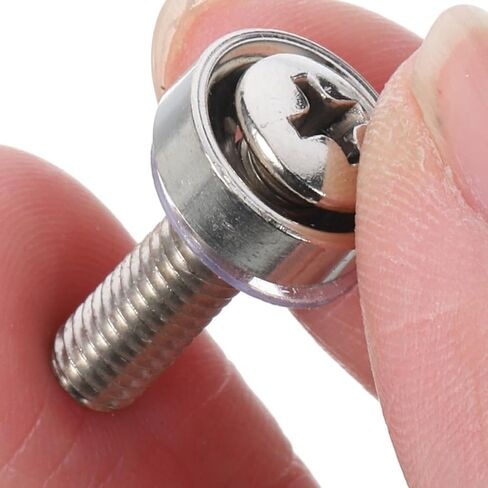 Artibetter 100pcs M5x20 Stainless Steel Nickel-Plated Rack Mount Cage Screws for Server Racks and Network Cabinets, Server Equipment Mounting Screws for It and Data Centers in Kuwait