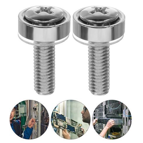Artibetter 100pcs M5x20 Stainless Steel Nickel-Plated Rack Mount Cage Screws for Server Racks and Network Cabinets, Server Equipment Mounting Screws for It and Data Centers in Kuwait