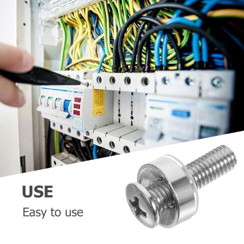 Artibetter 100pcs M5x20 Stainless Steel Nickel-Plated Rack Mount Cage Screws for Server Racks and Network Cabinets, Server Equipment Mounting Screws for It and Data Centers in Kuwait