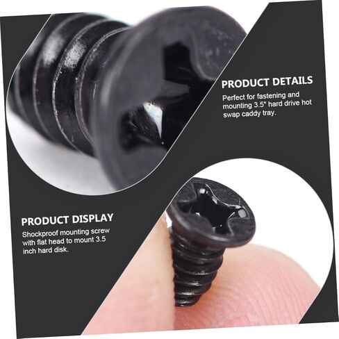 100pcs 3.5-inch HDD Screws for Computer Case Hard Drive Tray Replacement Screws Compatible with Hot Swap PC Tower and Desktop Assembly in Kuwait