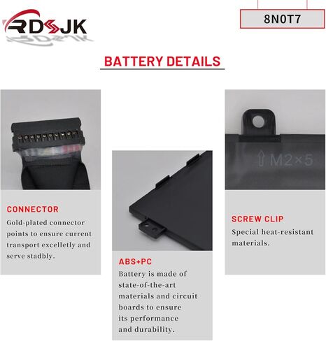 8N0T7 08N0T7 Laptop Battery for Dell XPS 15 9575 Precision 5530 2-in-1 9575 2-in-1 D1605TS D1805TS D2605TS D2601TS D2805TS D2801TS i5-8305G i7-8705G Series 8NOT7 0TMFYT TMFYT D69V4 451-BCJQ 11.4V 75Wh in Kuwait