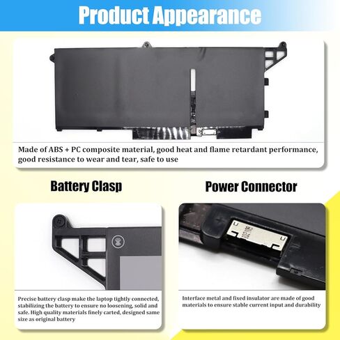 293F1 استبدال بطارية لجهاز Dell Latitude 5330 7330 7430 7530 Latitude 5330 2 في 1/7330 2 في 1/7430 2 في 1 P133G P134G P135G P136G P110F P138G P139G سلسلة بطارية الكمبيوتر المحمول 01VX5 404T8 41 واط ساعة in Kuwait