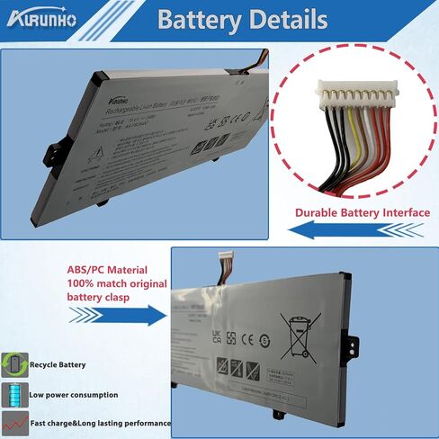 بطارية كمبيوتر محمول AA-PBSN4AT 54Wh بديلة لجهاز Samsung Galaxy Book 15.6 بوصة NP750TDA NP750XDA NP755XDA NP750TDA-XD1US NP750TDA-XD2US Series 15.4 فولت 4 خلايا in Kuwait