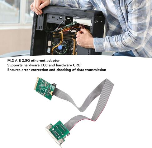 بطاقة شبكة إيثرنت M.2 1000M، معدل نقل 10M 100M 1000Mbps مع أجهزة ECC وCRC، لخادم محطة عمل الكمبيوتر المكتبي 7 8 10 11 in Kuwait