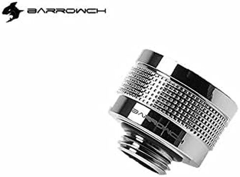 Barrowch G1/4 16mm Rigid Hardtube Wolverine Anti-Sheeding Fitting- Silver (FBYKNF-16-Silver) in Kuwait