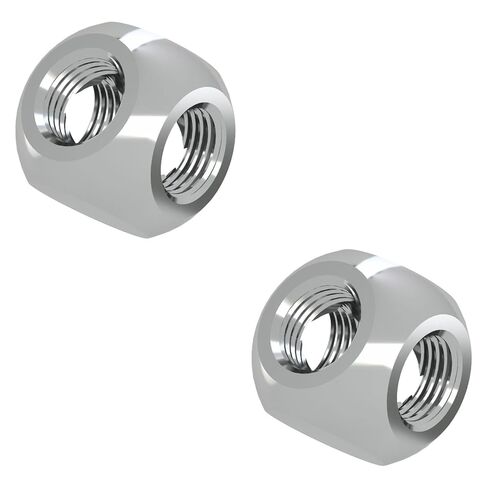 Barrow G1/4" Threaded 4 Way Ball Fittings, Water Cooling Spherical Connector, 4 Way Spliter T-Type Brass Adapter for PC Water Cooling Systems (Black,2 Pcs) in Saudi Arabia