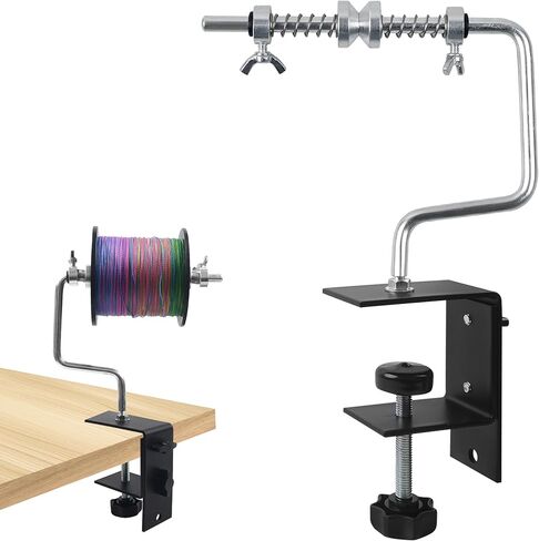 Fishing Line Winder Spooler, Clamp Adjustable Stable Reel Spooler Machine Fishing Accessories for Spinning Casting Reels Portable Line Remover Tool in Kuwait