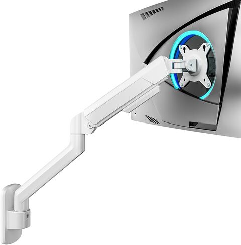 ARES WING Single Monitor Wall Mount for 17-40 Inch Ultrawide Screens, Heavy Duty Monitor Arm Up to 26.4 lbs, Fully Adjustable Wall Mount, VESA 75x75/100x100 Compatible, Black in Kuwait
