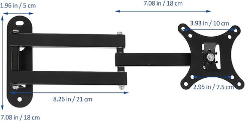 Veemoon Monitor Wall Mount Bracket with Articulating Arm for 10-27 Inch Screens, Adjustable Tilt and Rotation, Universal Monitor Holder Compatible with LED LCD Tvs, Suitable for Home in Kuwait