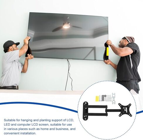 Veemoon Monitor Wall Mount Bracket with Articulating Arm for 10-27 Inch Screens, Adjustable Tilt and Rotation, Universal Monitor Holder Compatible with LED LCD Tvs, Suitable for Home in Kuwait