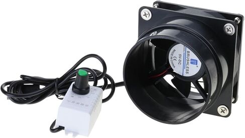 USB Adjustable Speed Air Ventilation Blower Inline Fan Window Exhauster Toilet Kitchen Exhaust Power Tool Fuming Extractor Pipe Duct Exhaust Ventilation USB Powered in Kuwait