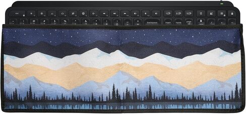 kwmobile Keyboard Dust Cover Compatible with Logitech MX Keys Wireless Cover - 18.3 x 5.8 inches (46.6 x 14.8 cm) Bluetooth Keyboard Protector - Starry Night Lake in Kuwait