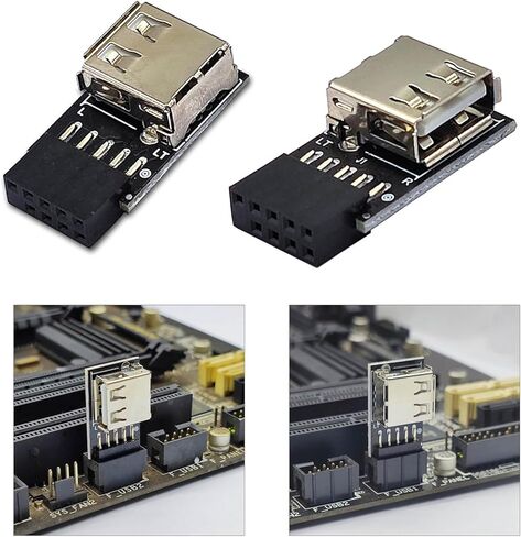9 Pin to USB 2.0 Adapter Easy Installation for Secure Dongle and Receiver Connection Desktop USB Extension in Saudi Arabia