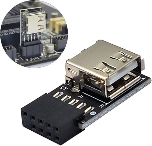 9 Pin to USB 2.0 Adapter Easy Installation for Secure Dongle and Receiver Connection Desktop USB Extension in Saudi Arabia