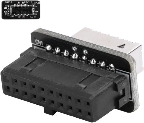 محول USB 3.0 إلى النوع E من اللوحة الأمامية للوحة الأم - موصل داخلي 19-Pin/20-Pin لحقيبة الكمبيوتر وترقية اللوحة الأم، ونقل البيانات بسرعة 10 جيجابت في الثانية in Kuwait