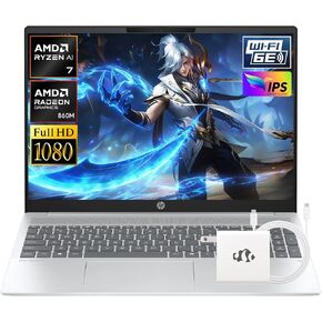 كمبيوتر محمول HP OmniBook 5 مقاس 16 بوصة، AMD Ryzen AI 7 350 (يصل إلى 5 جيجا هرتز)، 16 جيجابايت DDR5 512 جيجابايت SSD، Radeon 860M Copilot+ كمبيوتر محمول لكلية Creator Business Gaming College مع ملحق Win11 WiFi6E Backlit KB GM in Kuwait
