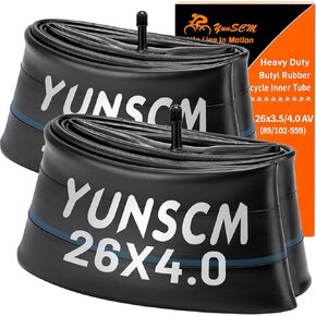 2 حزمة من أنابيب الدهون مقاس 26 بوصة 26 × 3.5/4.0 AV32mm صمام 26 بوصة أنابيب الدهون المتوافقة مع 26 × 3.50 26x3.60 26x3.80 26 × 4.0 دراجة كهربائية/دراجة جبلية أنابيب إطارات سميكة in Kuwait