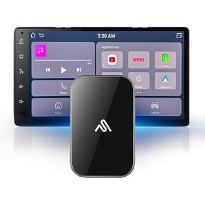 فيديو السيارة اللاسلكي AI Box Flex S (معالج جديد) - النسخ المتطابق للهاتف لاسلكيًا، وبث Netflix، وHulu، وPrime Video، وDisney+، وESPN، وأكثر من 13 تطبيقًا على شاشة المصنع، وCarPlay وAndroid Auto، والتوصيل والتشغيل in Kuwait