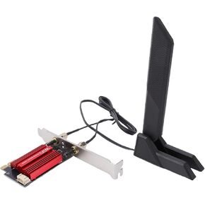 بطاقة شبكة Zunate WiFi 7 PCIe مع بلوتوث 5.4، محول لاسلكي TriBand 6 جيجا هرتز 5 جيجا هرتز 2.4 جيجا هرتز للكمبيوتر المكتبي، هوائي عالي الكسب 12 ديسيبل يدعم 10 11 in Kuwait