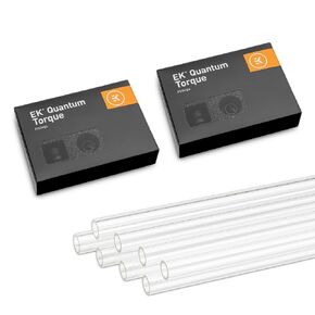 EKWB EK-Quantum Torque HDC-16 Compression Fittings (12-pack) and 16mm Acrylic Rigid Tubing (500mm x8) Bundle, Black in Saudi Arabia