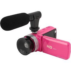 Alomejor Digital Video Camera, ABS Material High Definition Vlogging Camcorder with Microphone and 1080P Resolution for Live Streaming and Interviews in Saudi Arabia