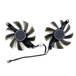 مروحة تبريد 4PIN RX580 590 GPU Fan لـ RX580 2048SP RX590 8G مروحة استبدال بطاقة الرسومات (2 قطعة) in Kuwait