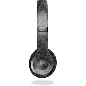 Glossy Glitter Skin Compatible with Beats Solo 4 - Black Leather - Premium 3M Vinyl Protective Wrap Decal Cover - Easy to Apply | Crafted in The USA by MightySkins in Kuwait