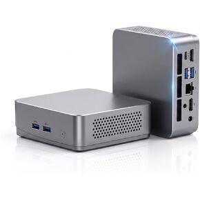 جهاز كمبيوتر صغير بذاكرة وصول عشوائي سعتها 8 جيجابايت ومحرك أقراص SSD بسعة 512 جيجابايت، ومعالج AMD Ryzen 3200U (حتى 3.5 جيجاهرتز) أجهزة كمبيوتر صغيرة، شاشة عرض 4K/HDMI+Type-C+2 x USB3.0+RJ45/Wi-Fi 6/BT 5.2 لأجهزة الكمبيوتر المكتبية الصغيرة للمنزل/الأعمال in Kuwait