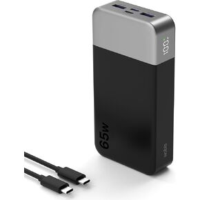 شاحن محمول من NOBIS، بنك طاقة بقدرة 65 وات 20000 مللي أمبير في الساعة، شحن سريع PD QC، 2 USB-C (داخل/خارج) وحزمة بطارية 2 USB-A مع شاشة رقمية للهاتف المحمول و17 سماعات أذن للكمبيوتر اللوحي in Kuwait