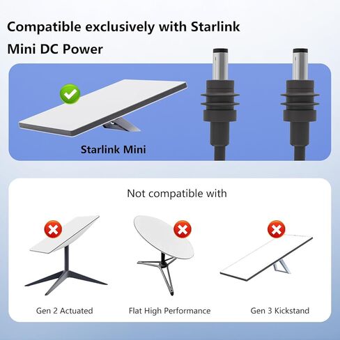 DC Power Cable for Starlink Mini 16.4FT,Replacement Extension Cord DC to DC,for Starlink Mini Power Supply Accessories Male to Male Outdoor Waterproof in Kuwait
