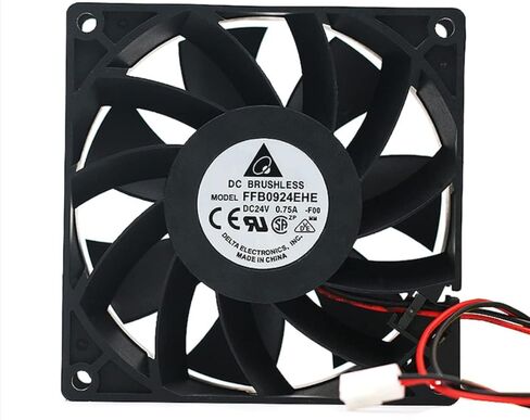 FFB0924EHE دلتا 9238 24 فولت 0.75 أمبير 4800 دورة في الدقيقة 110CFM 55DB 9 سم 2 سلك مروحة تبريد in Kuwait