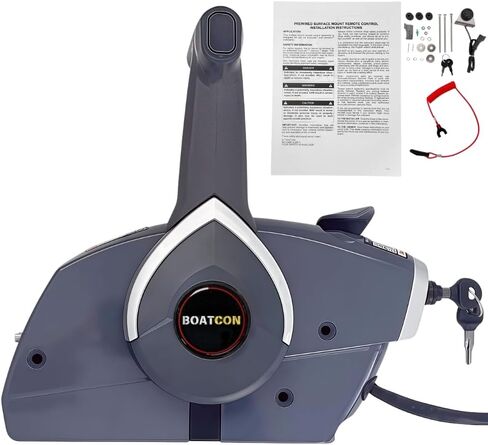 Marine Side Mount Remote Control Box 5006181 For Evinrude Johnson Outboard With Key Switch NO Trim Switch Push To Open in Kuwait
