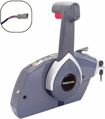 Marine Side Mount Remote Control Box 5006181 For Evinrude Johnson Outboard With Key Switch NO Trim Switch Push To Open in Kuwait