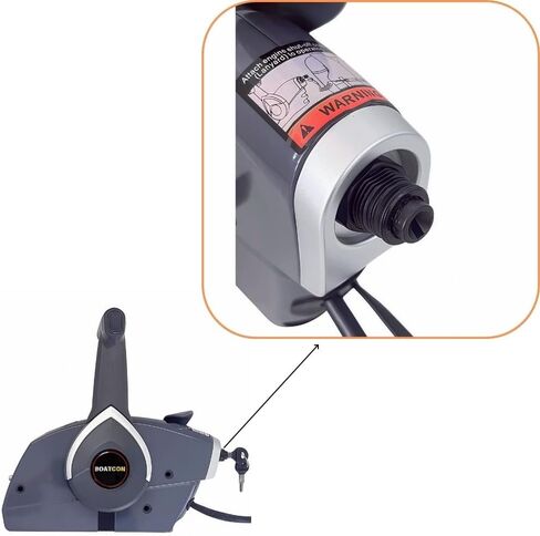 Marine Side Mount Remote Control Box 5006181 For Evinrude Johnson Outboard With Key Switch NO Trim Switch Push To Open in Kuwait