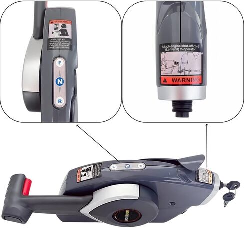 Marine Side Mount Remote Control Box 5006181 For Evinrude Johnson Outboard With Key Switch NO Trim Switch Push To Open in Kuwait