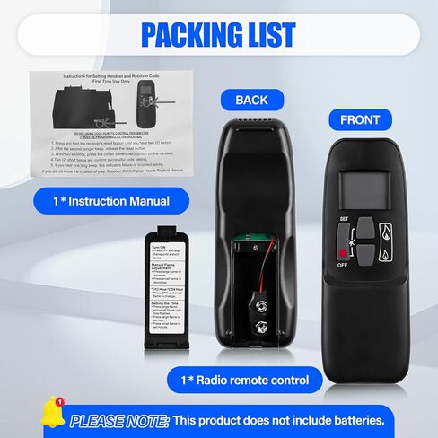 G6R-H3T5 Fireplace Radio Remote Control for Mertik Maxitrol G6R-R3AM Module Receiver, Fireplace Remote Transmitter for Empire, RH Peterson/Real Fyre & Valor, Replace# R11576 4001910 4001038 AT-01V-2 in Kuwait