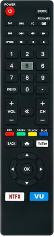 NH427UD استبدال جهاز التحكم عن بعد المناسب لتلفزيونات Sanyo 4K Ultra HD الذكية LCD FW50C78F FW65C78F FW55C78F FW50C36F FW50C36F-B FW50C36FB FW50C36F FW50C36F FW55C87F FW50C87F FW55C46F FW43C46F FW55C46F-B in Kuwait