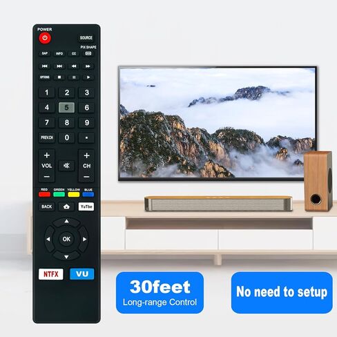 NH427UD استبدال جهاز التحكم عن بعد المناسب لتلفزيونات Sanyo 4K Ultra HD الذكية LCD FW50C78F FW65C78F FW55C78F FW50C36F FW50C36F-B FW50C36FB FW50C36F FW50C36F FW55C87F FW50C87F FW55C46F FW43C46F FW55C46F-B in Kuwait