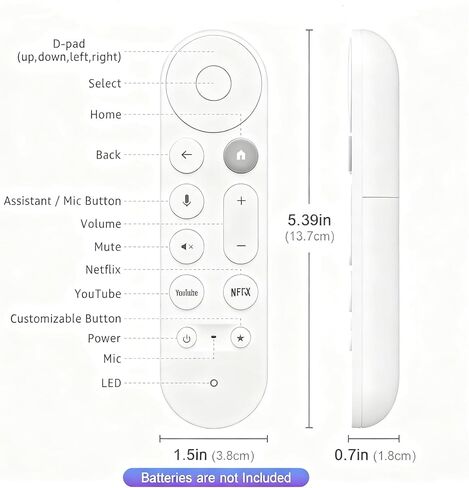 New Replacement Voice Remote Control GY3LE Compatible with Google TV Streamer 4K, GY3LE Voice Search Remote, Compatible with Google Streamer 4K Smart TV, Not Compatible with Chromecast Google TV in Kuwait